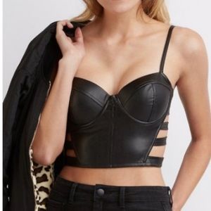 Vegan leather top